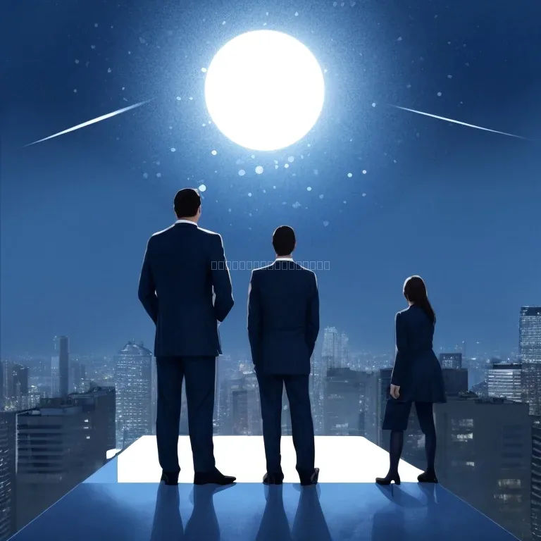 Visualization of stars forming a leadership path